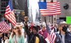 Protesters fill the streets in cities across the US to denounce Trump agenda