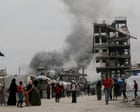Israeli airstrikes kill at least 80 as Trump talks of turning Gaza into ‘freedom zone’