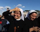 Pope Leo XIV to hold his first mass as pontiff as Catholics around the world celebrate – live