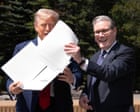 Trump says UK is protected from tariffs ‘because I like them’ as trade deal is signed off