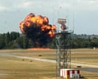 Southend airport shut and flights grounded after small plane crashes in flames