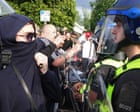 Far-right supporters attack police after protest against Essex hotel for asylum seekers
