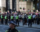 Three thousand riot officers readied for weekend of protests in England and Wales