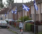 ‘Reclaim our flag’: saltire becomes cultural battleground in Scotland as tensions rise over asylum housing