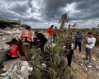 ‘My heart is broken’: Palestinians begin searching the Gaza rubble for their dead