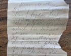 Message in a bottle from first world war soldier found on remote Australian beach