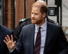Prince Harry accuses Daily Mail publisher of wanting to drive him ‘to drugs and drink’