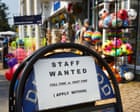 UK job vacancies ‘fall to lowest level since pandemic’